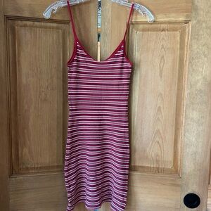 Striped red white and blue body-con mini dress Brandy Melville